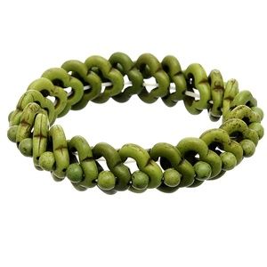 Green Earthy Clover Bracelet